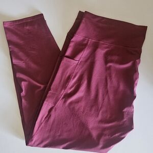 Burgandy Red Yoga Leggings